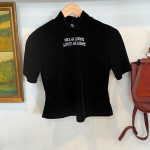 Killstar x Wednesday Velvet Top Once an Addams Always an Addams Goth Dark Academ